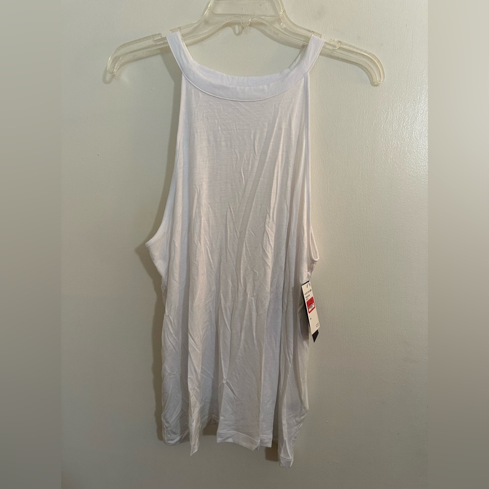 MELROSE & MARKET, NEW Flowy white tank top  (just wrinkled). Size L. $10